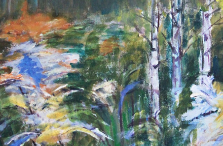 Near the Forest original painting by Dalia Motiejūnienė. Home