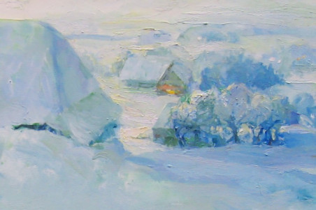 A Lot Of Snow original painting by Vilma Vasiliauskaitė. Home