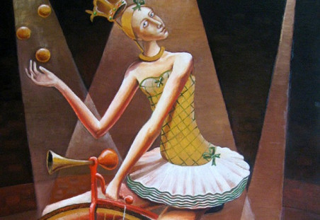 Circus Princess original painting by Arnoldas Švenčionis. For Art Collectors