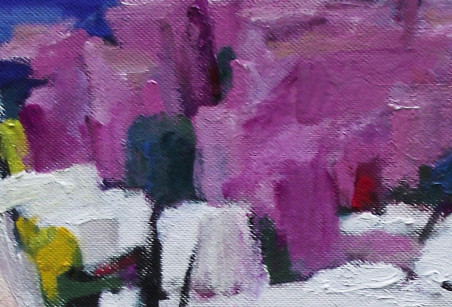 Blossoming Lilacs original painting by Albinas Markevičius. Home