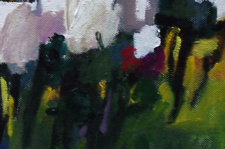 Blossoming Lilacs original painting by Albinas Markevičius. Home