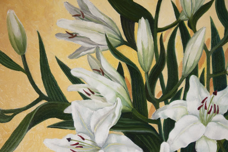 Lillies original painting by Arnoldas Švenčionis. For Art Collectors