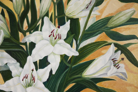 Lillies original painting by Arnoldas Švenčionis. For Art Collectors