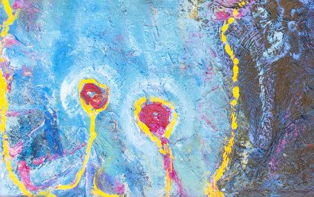 Yellow Flowers original painting by Lina Zareckaitė. Home