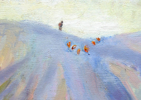 Walking in the Dunes original painting by Dalia Čistovaitė. Home