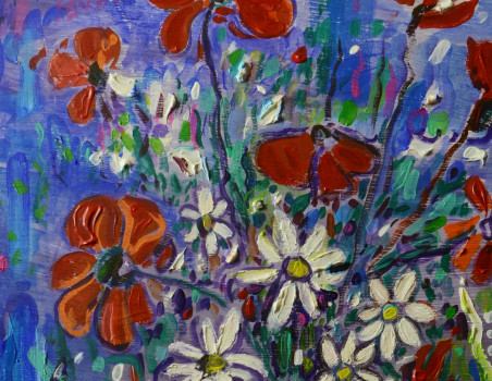 Poppies original painting by Arvydas Martinaitis. Home