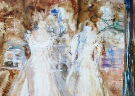 Dresses original painting by Vilma Vasiliauskaitė. For offices