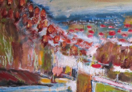 City is waiting for the Spring original painting by Gitas Markutis. Home