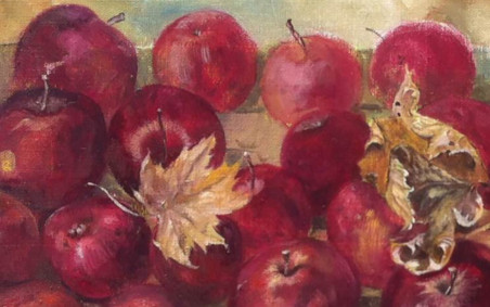 Apples original painting by Onutė Juškienė. Home