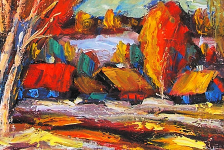 Autumn 6 original painting by Leonardas Černiauskas. Home