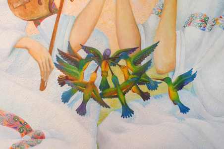 Hummingbird Dance original painting by Arnoldas Švenčionis. For Art Collectors