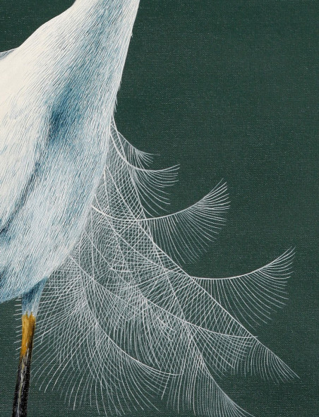 Egretta alba II original painting by Laima Žeimienė Vienis. Home