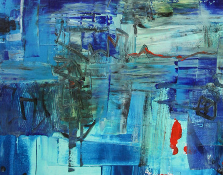 BLUE original painting by Rasa Makaraitytė Ra. Home