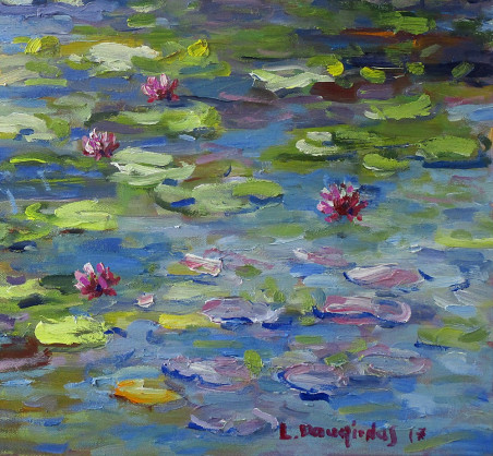 Water lillies original painting by Liudvikas Daugirdas. Home