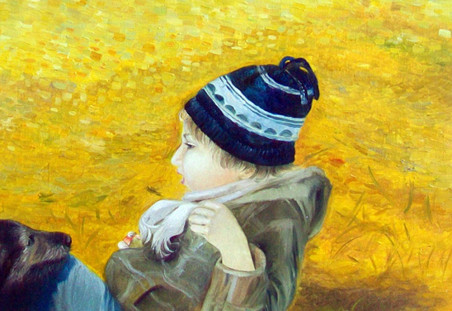 Yellow Ground original painting by Onutė Juškienė. Home