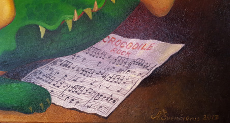 Crocodile Rock (Dedicated to Elton John) original painting by Arnoldas Švenčionis. For Art Collectors