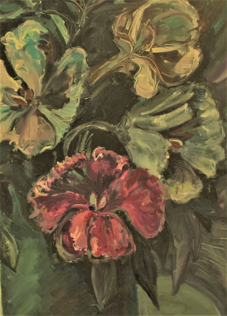 Peonies original painting by Viltė Gridasova. Home