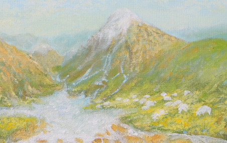 Mountains II original painting by Rasa Kondrusevičienė. Home