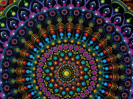 Circles original painting by Eglė Brazė. Home