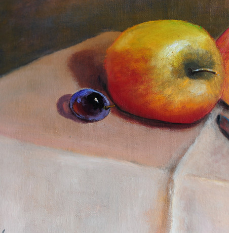 Apples original painting by Vladimiras Jarmolo. Still-Life