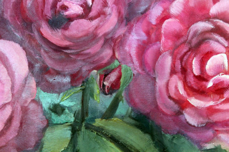 Roses original painting by Rita Medvedevienė. Home