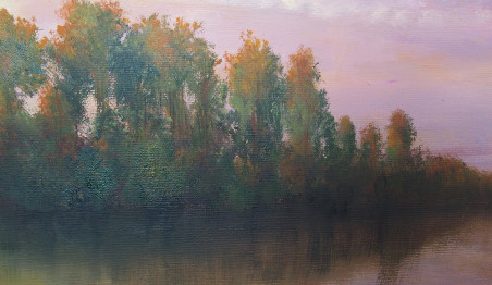 Evening Silence original painting by Vladimiras Jarmolo. Home