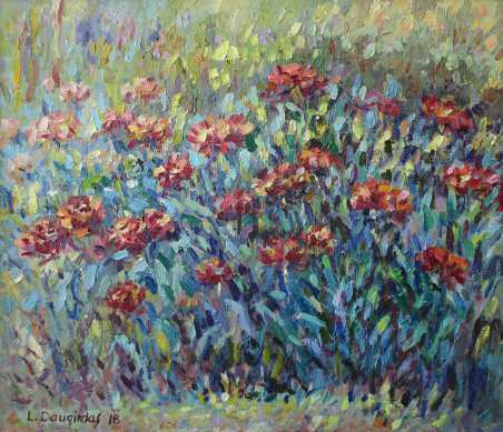 Etude Of Flowers original painting by Liudvikas Daugirdas. Home