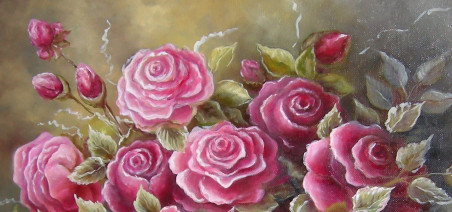 Roses original painting by Viktorija Labinaitė. Home