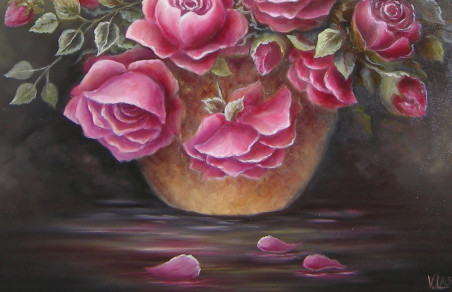 Roses original painting by Viktorija Labinaitė. Home