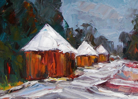 Chapels Of Berzora original painting by Leonardas Černiauskas. Home