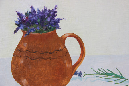 Still Life With Lavender original painting by Onutė Juškienė. Home