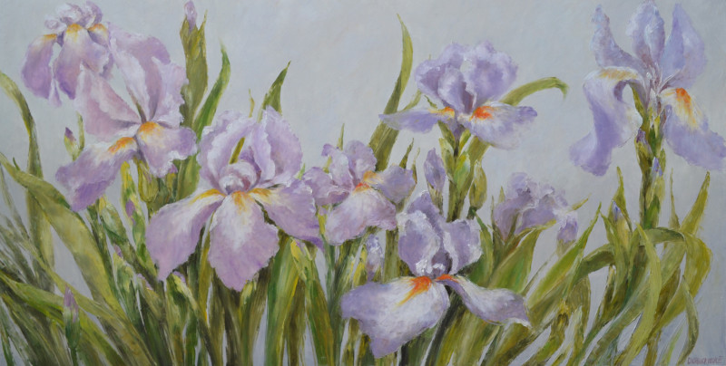 Iris 1 original painting by Danutė Virbickienė. Talk Of Flowers