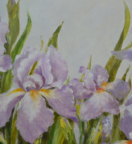 Iris 1 original painting by Danutė Virbickienė. Talk Of Flowers