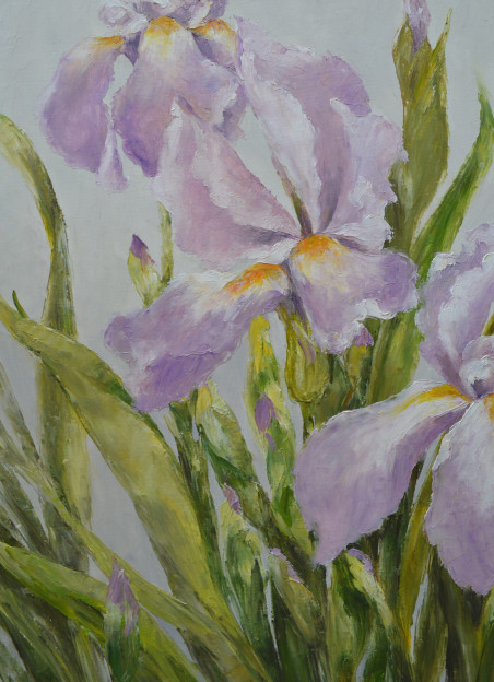 Iris 1 original painting by Danutė Virbickienė. Talk Of Flowers