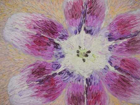 Meditation. Tulip Blossom original painting by Aida Kačinskaitė. Home