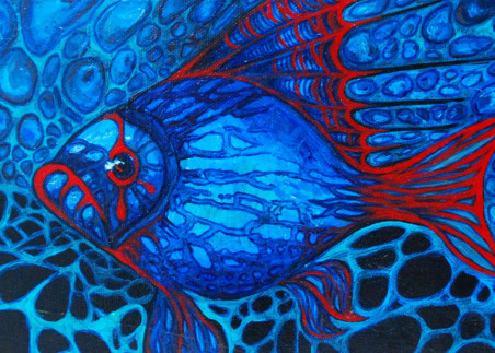 Blue Feeling original painting by Jurga Povilaitienė. Home