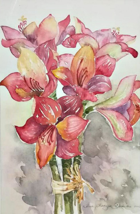 Gladiolus original painting by Ana Marija Blažienė. Home