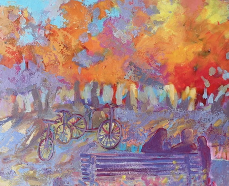 Morning In The Park original painting by Eglė Lipinskaitė. Home