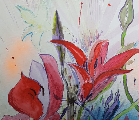 Lilies original painting by Arvydas Martinaitis. Home