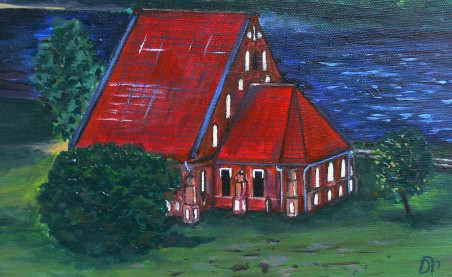 Zapyskis St. John's Monumental Church original painting by Dalius Virbickas. Home