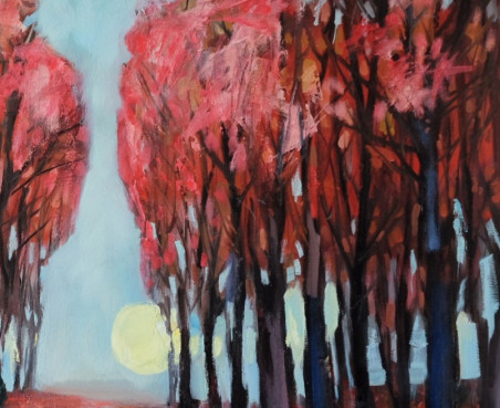 Red Trees original painting by Redas Lučiūnas. Home