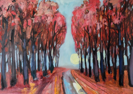 Red Trees original painting by Redas Lučiūnas. Home