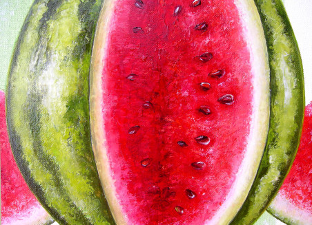 Watermelon Mania original painting by Viktorija Labinaitė. Home