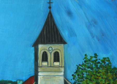 Kaunas Lutheran Holly Trinity Church original painting by Dalius Virbickas. Home