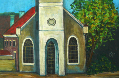 Kaunas Lutheran Holly Trinity Church original painting by Dalius Virbickas. Home