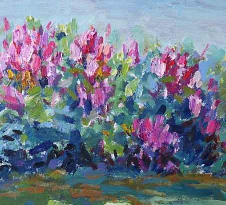 Lilac Blooming II original painting by Liudvikas Daugirdas. Home