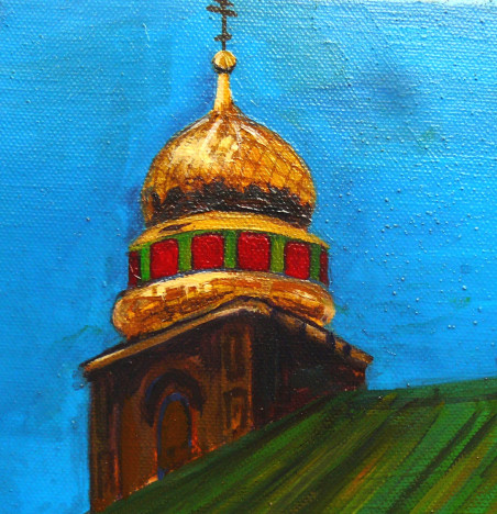 St. Mikaloye Church of the Old Believers original painting by Dalius Virbickas. Home