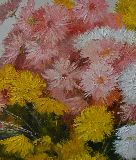 Belated Flowers original painting by Danutė Virbickienė. Home