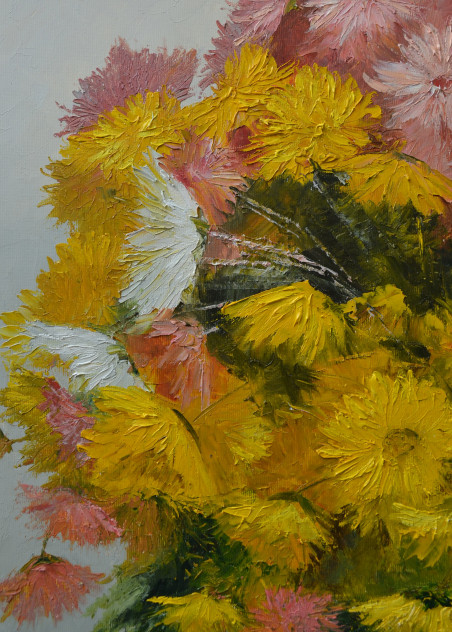 Belated Flowers original painting by Danutė Virbickienė. Home