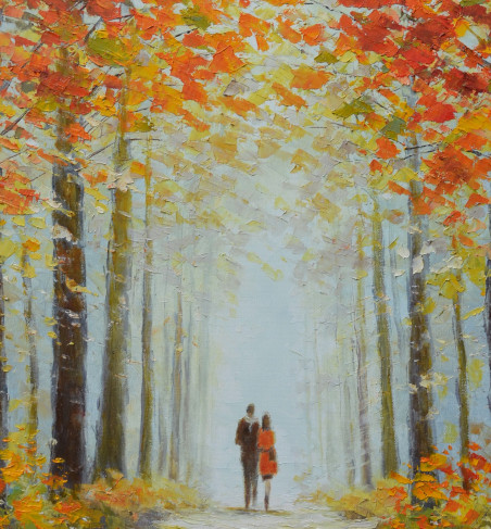 Autumn Romance original painting by Rimantas Virbickas. Home